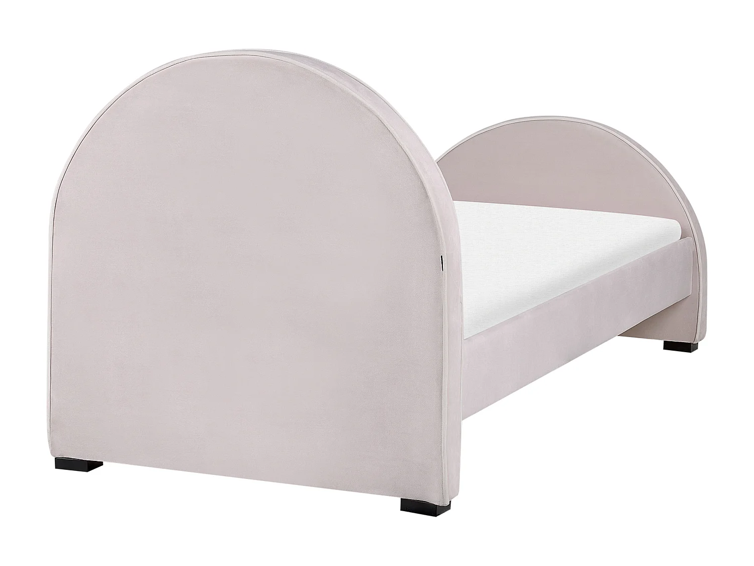 Lit d'enfant Velours NOZAY 90 x 200 cm Rose pastel