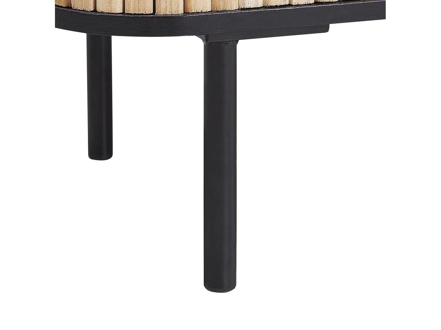 Kast LINDON Paulowniahout Bruin/zwart