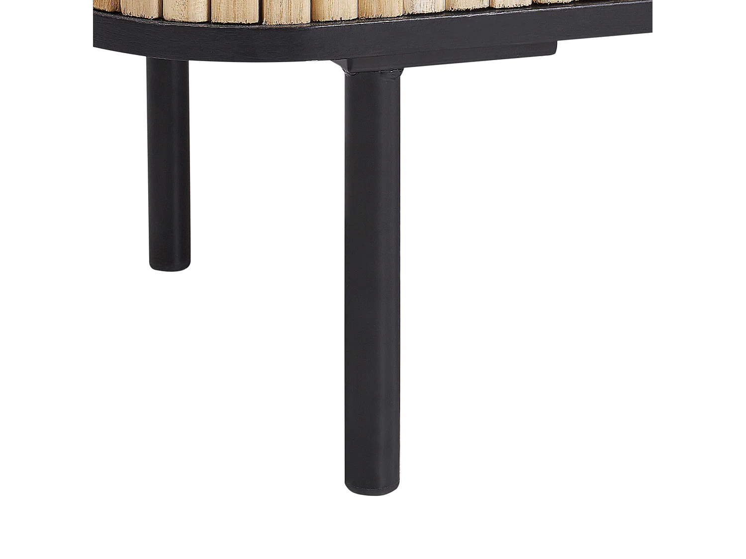 Kast LINDON Paulowniahout Bruin/zwart