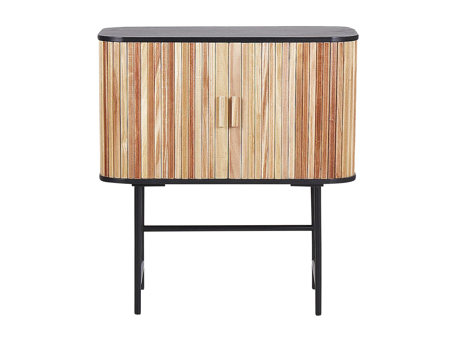 Armoire CARNEY Bois de paulownia Marron/noir