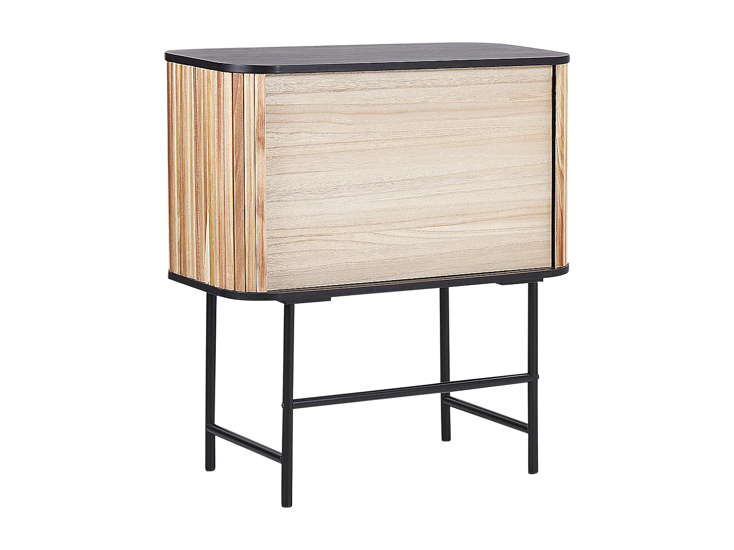 Armoire CARNEY Bois de paulownia Marron/noir