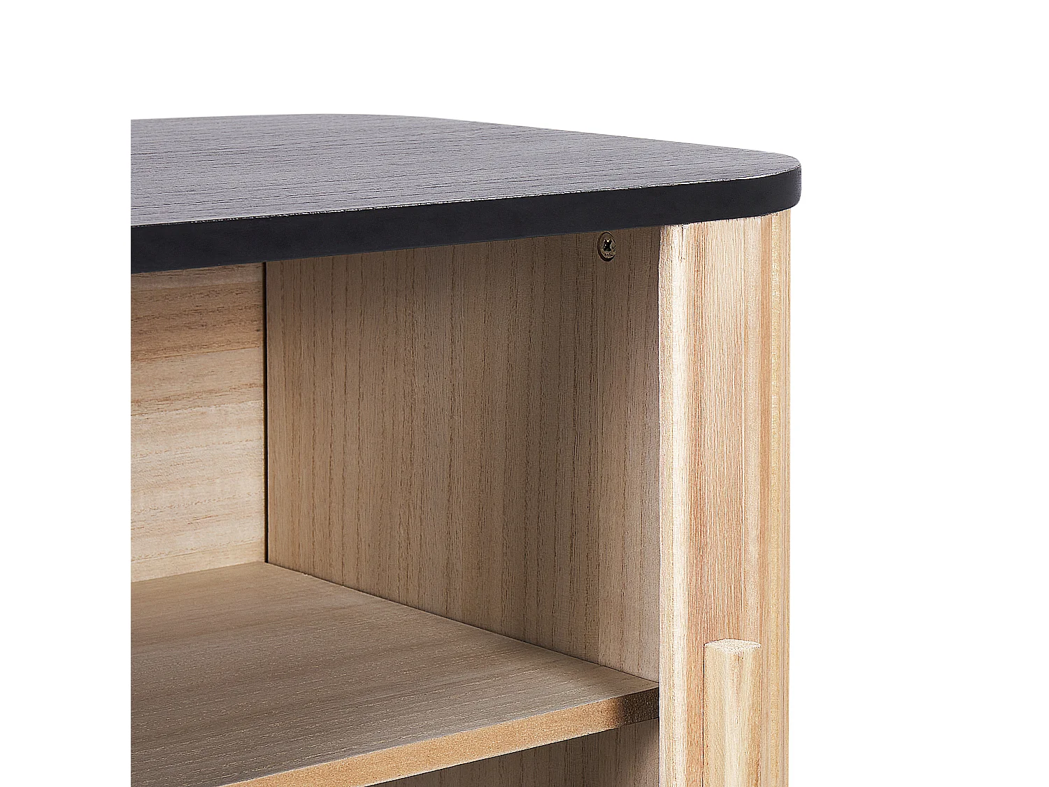 Armoire CARNEY Bois de paulownia Marron/noir