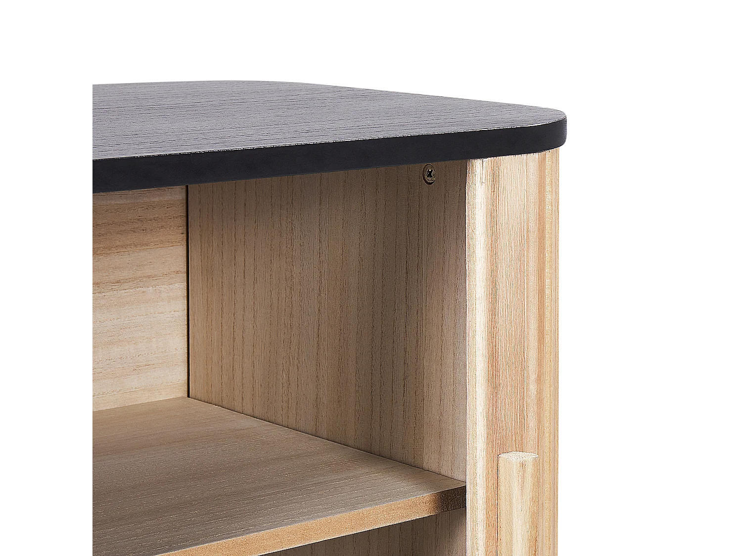 Armoire CARNEY Bois de paulownia Marron/noir