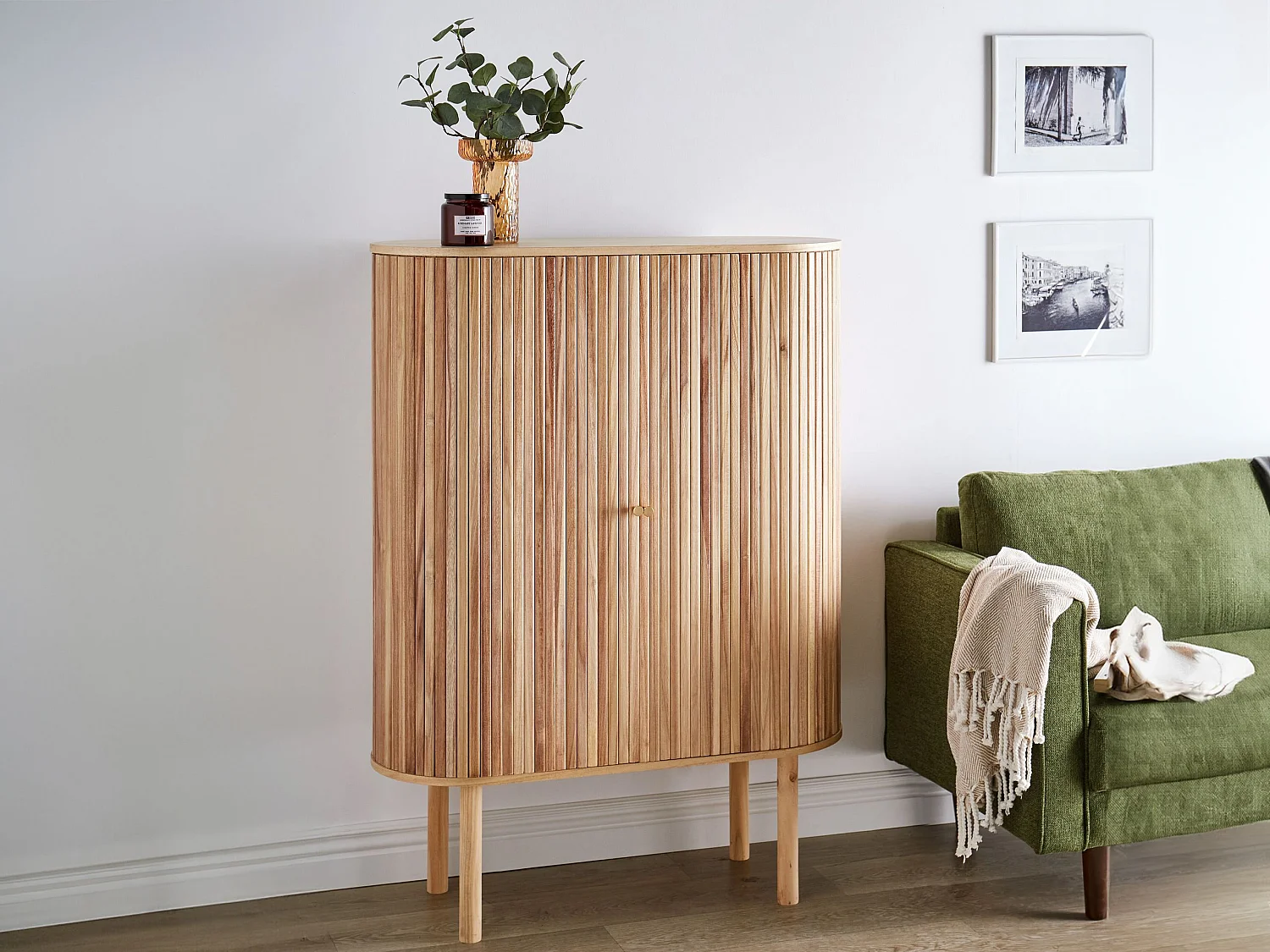 Kast MANARA Paulowniahout Lichtbruin