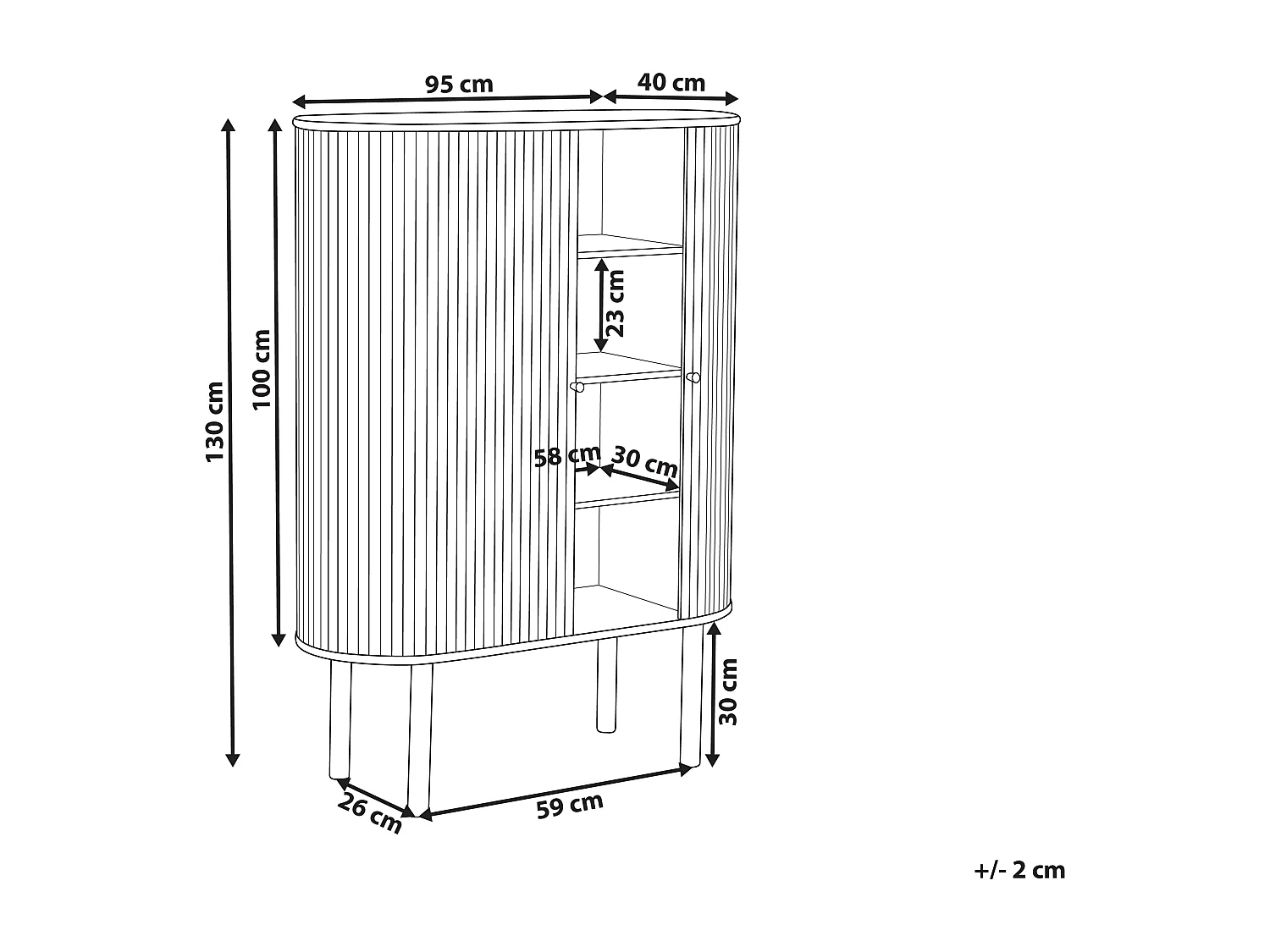 Kast MANARA Paulowniahout Lichtbruin