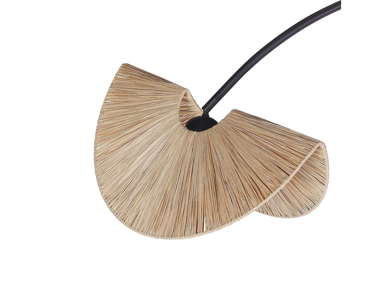 Stehlampe mit Papierschirm natürlich gefaltete Optik rund 1-flammig Boho Herron