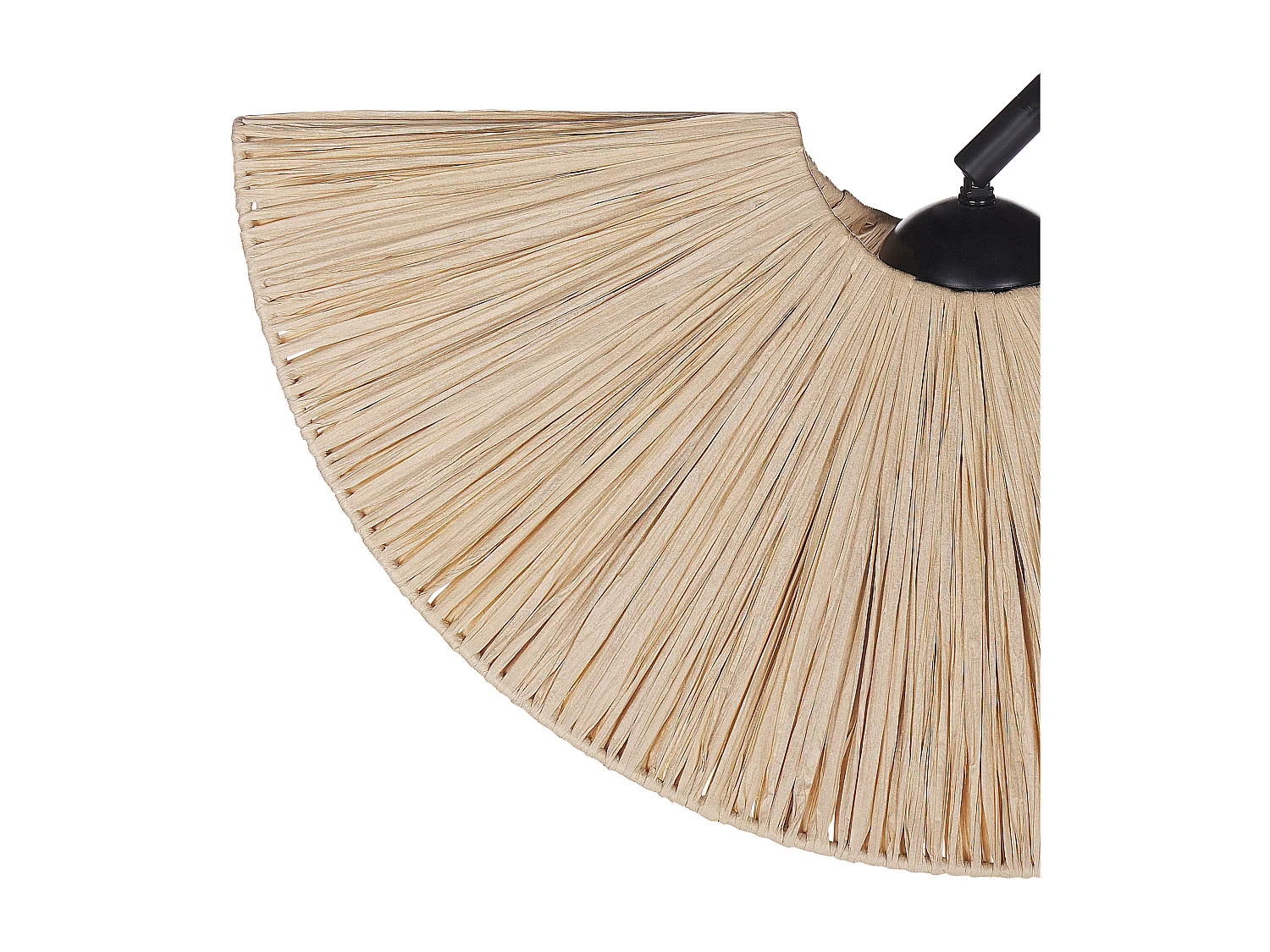 Stehlampe mit Papierschirm natürlich gefaltete Optik rund 1-flammig Boho Herron