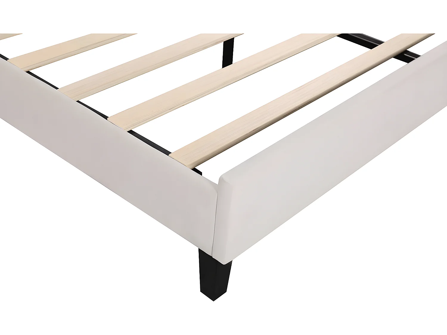 Lit coquillage en velours "Manon" - Beige - 160 x 200 cm