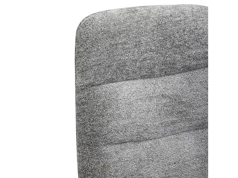 Lot 2 chaises pivotantes tissu doux gris pied croix métal noir - JULIE