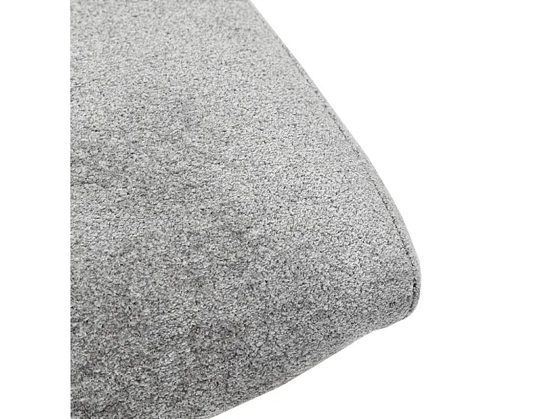 Lot 2 chaises pivotantes tissu doux gris pied croix métal noir - JULIE