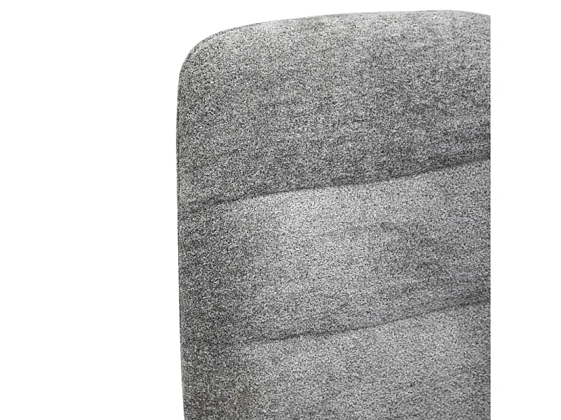 Chaise pivotante 360° tissu doux gris pied croix métal noir - JULIE