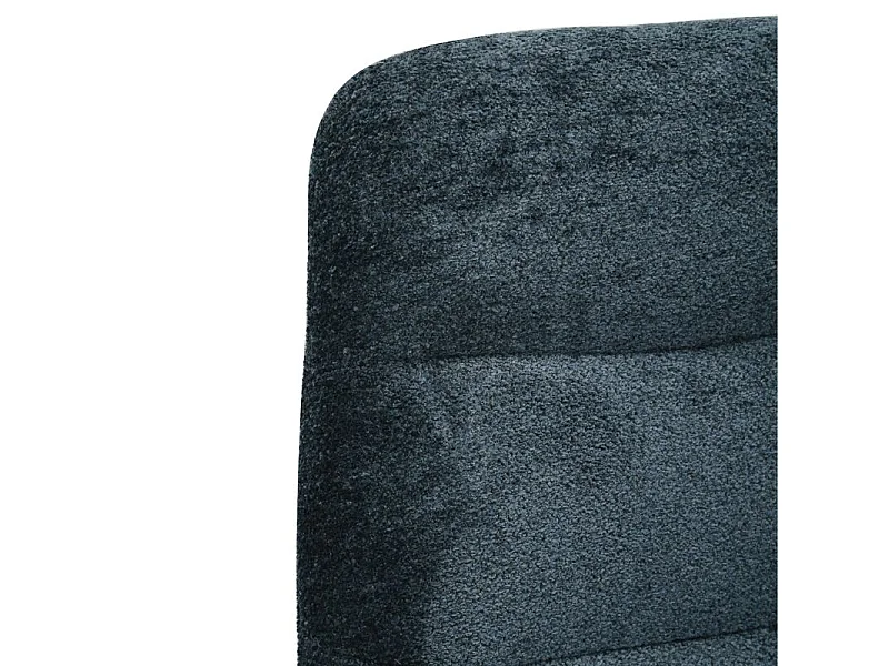 Lot 2 chaises pivotantes tissu doux bleu foncé pied croix métal - JULIE