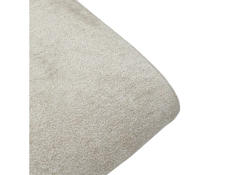 Chaise pivotante 360° tissu doux écru pied croix métal noir - JULIE