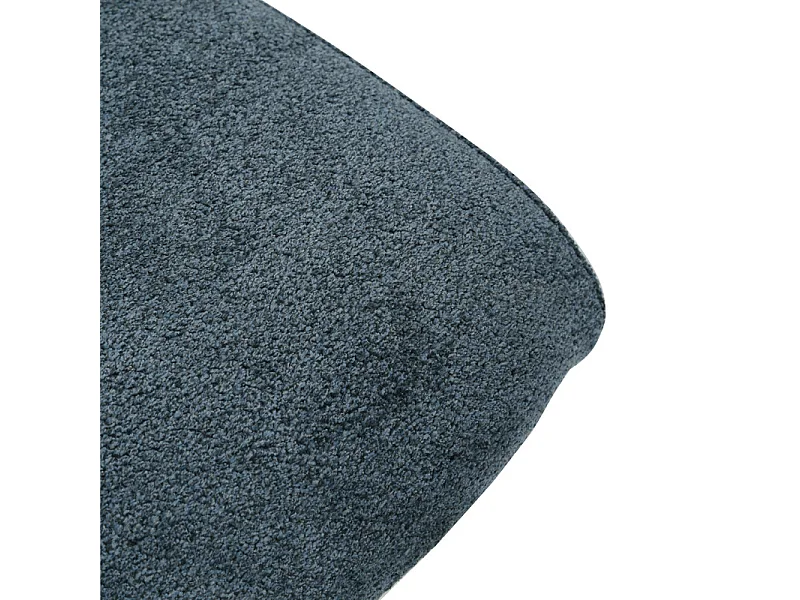 Chaise pivotante 360° tissu doux bleu foncé pied croix métal - JULIE