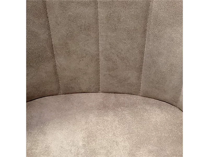 Chaise rotative Xara taupe pieds métal noir