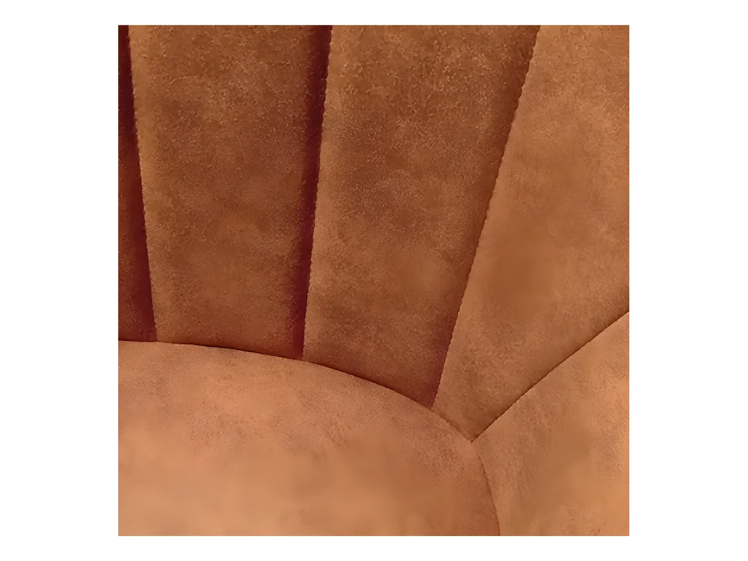 Chaise rotative Xara cognac pieds métal noir