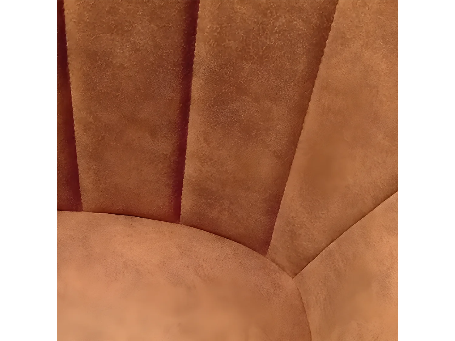 Chaise rotative Xara cognac pieds métal noir