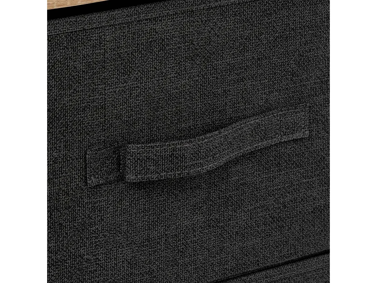 Meuble de Rangement 5 Tiroirs "Tissa" 114cm Gris Foncé