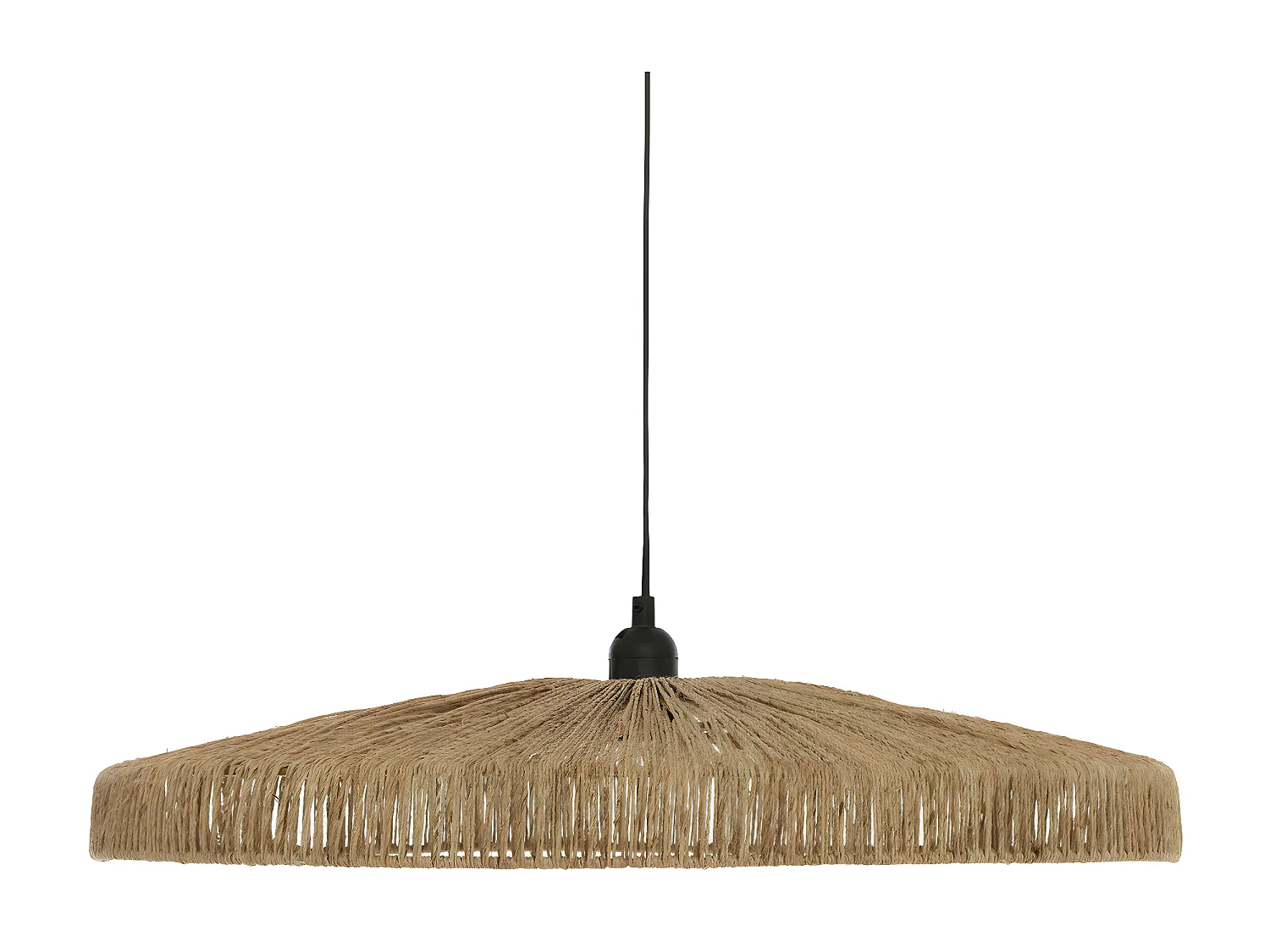 Luminaire Suspension en métal et jute Beige 58 cm