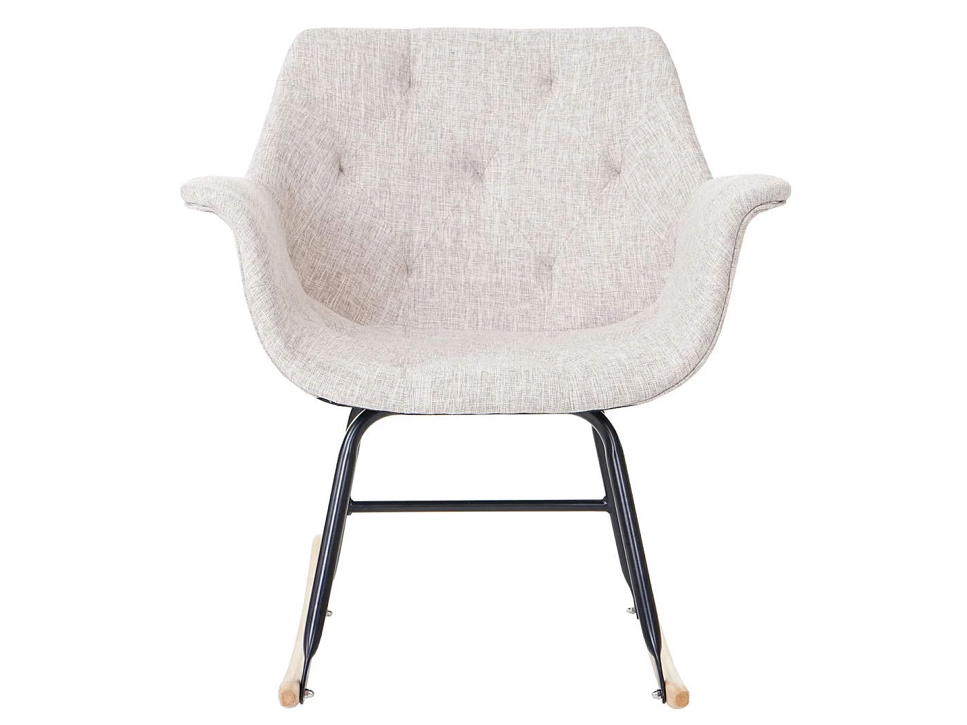 Fauteuil à bascule Vaasa T820,  tissu, crème/gris