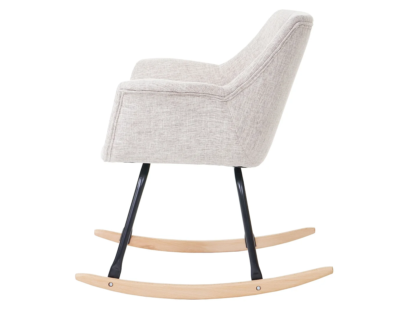 Fauteuil à bascule Vaasa T820,  tissu, crème/gris