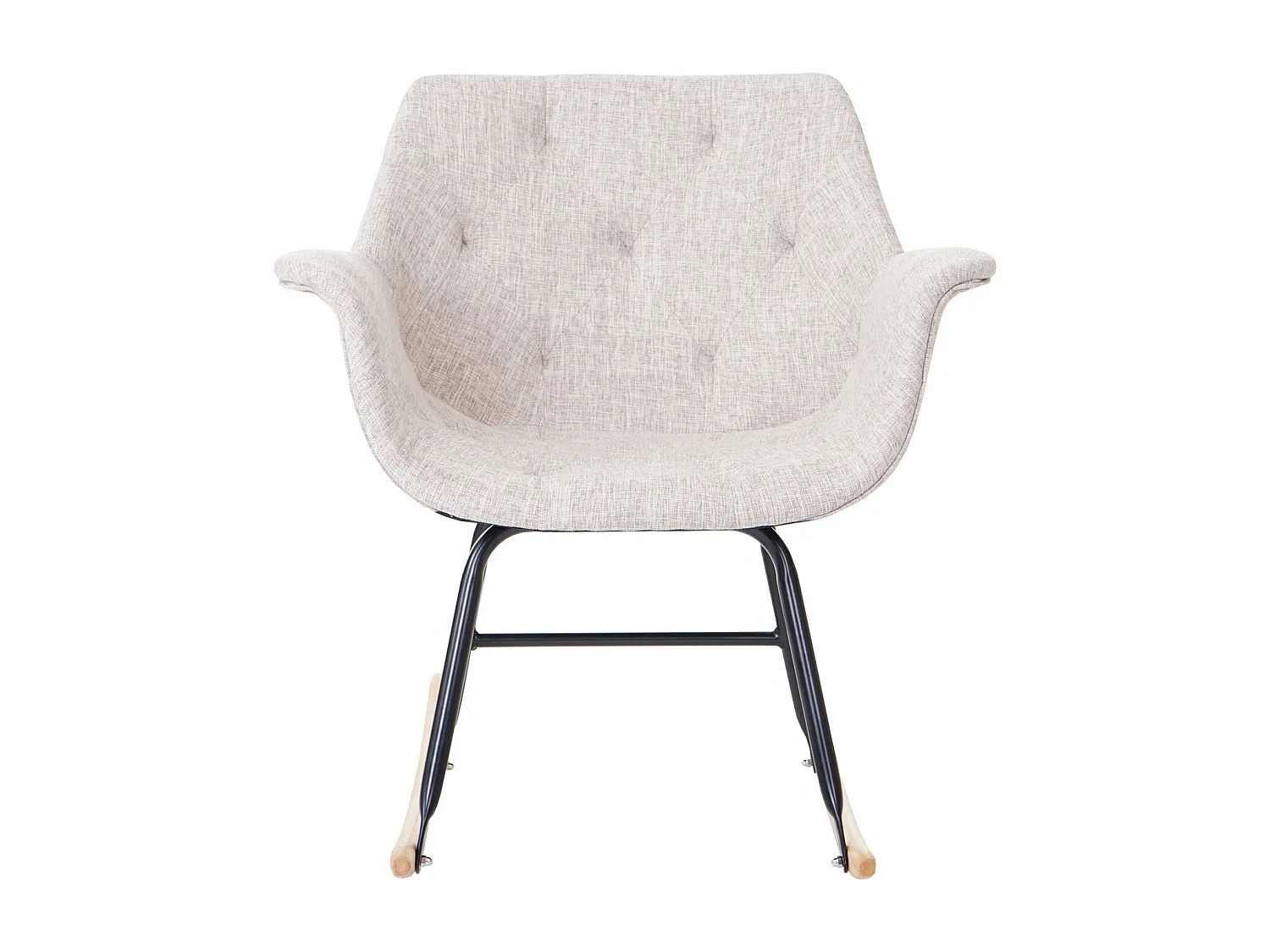 Fotel bujany Vaasa T820,  tekstylny, kremowy/szary