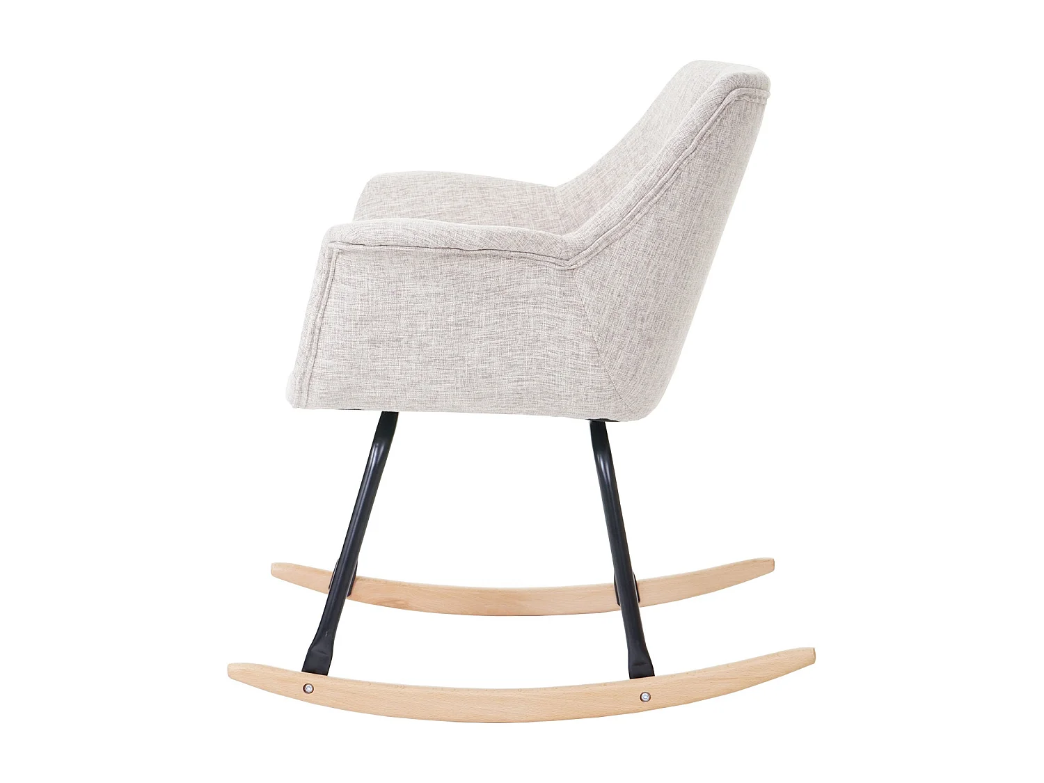 Fotel bujany Vaasa T820,  tekstylny, kremowy/szary