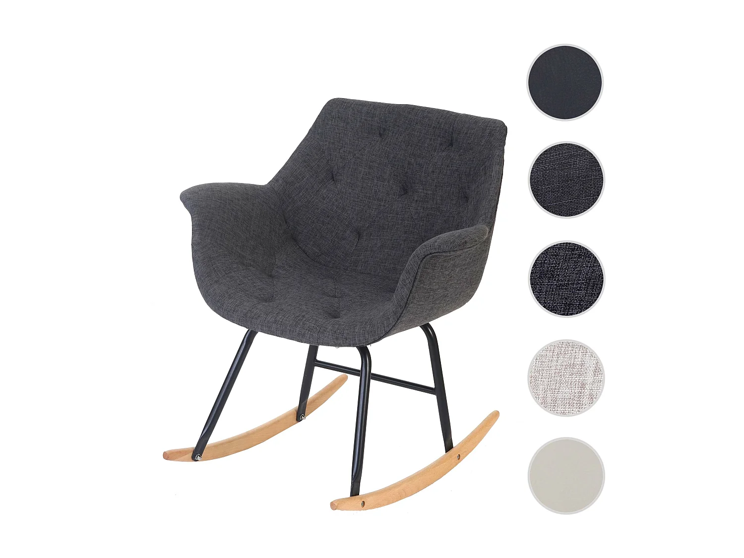 Cadeira de baloiço Vaasa T820,  têxtil, cinzento