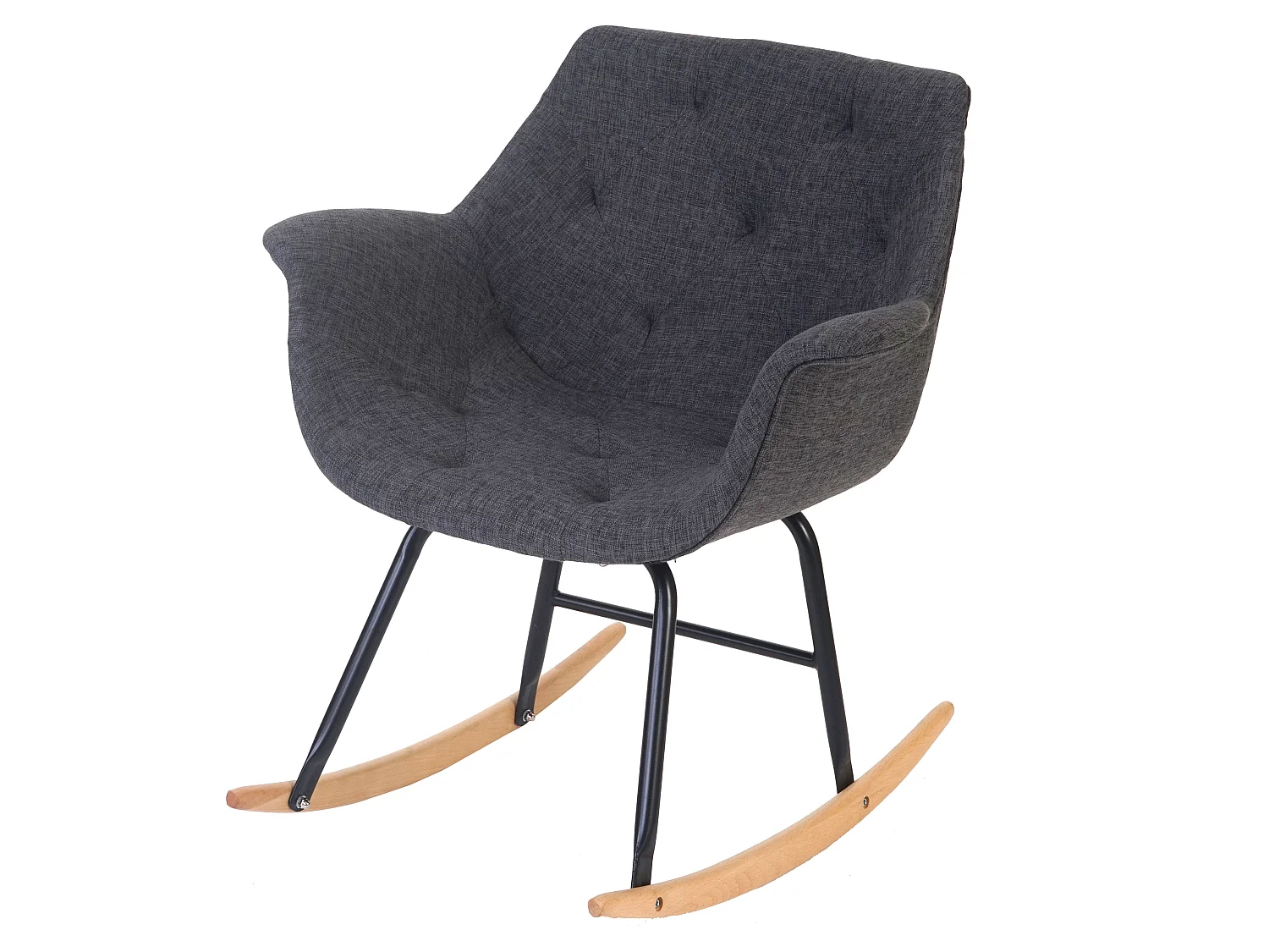 Fotel bujany Vaasa T820,  tekstylny, szary