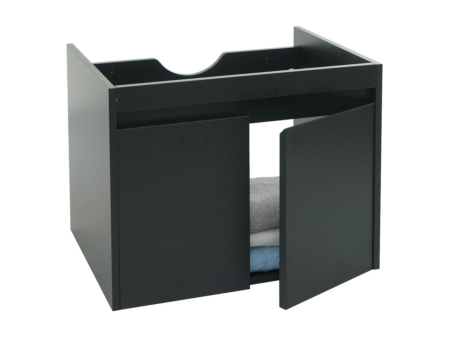 Wastafelonderkast MCW-L86,  zwart