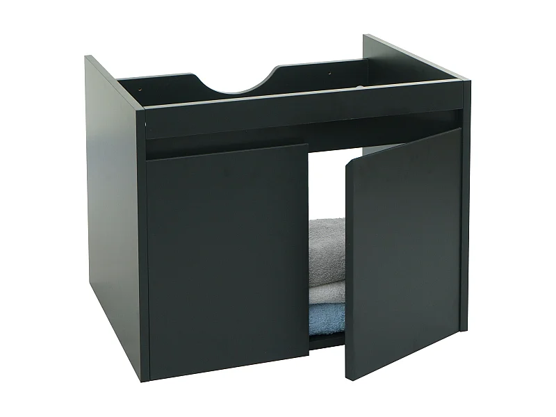 Meuble sous-lavabo MCW-L86,  noir