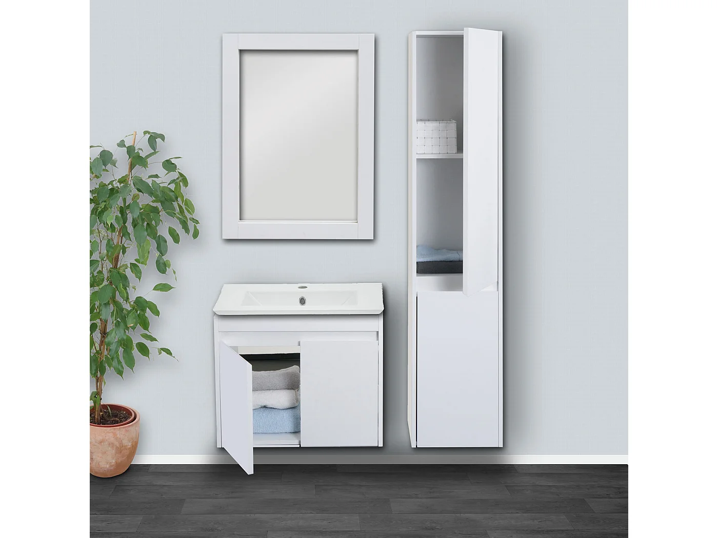 Wastafelonderbouw MCW-L86,  wit