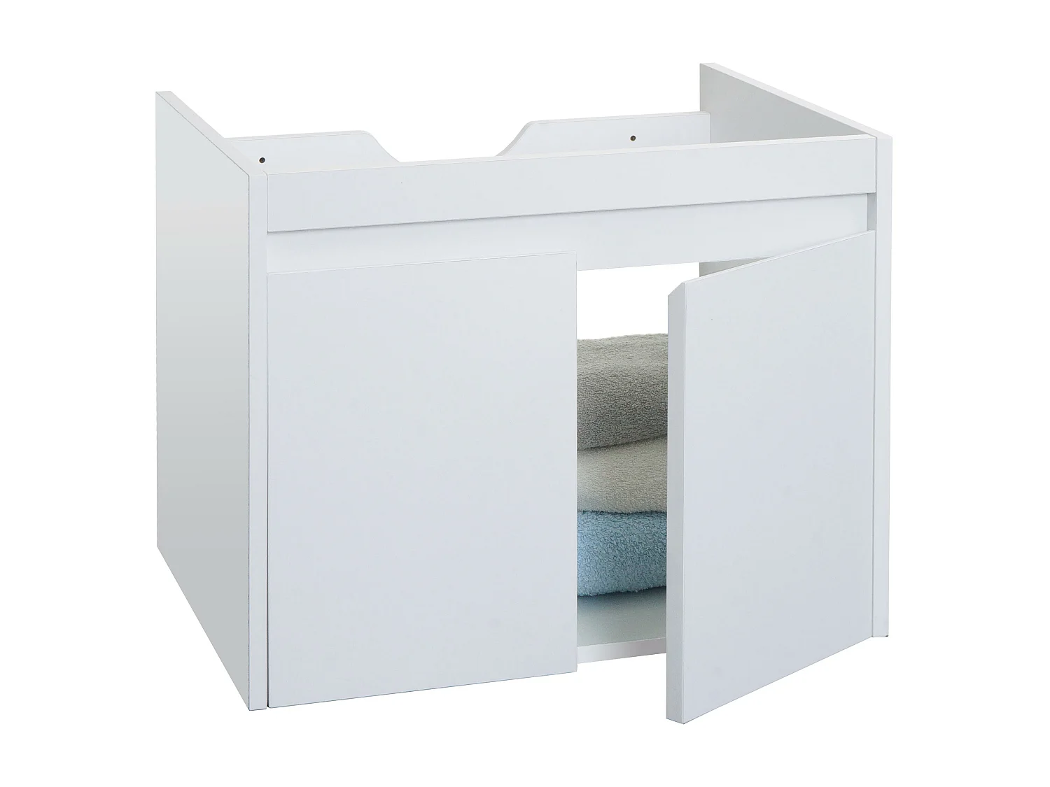 Meuble sous-lavabo MCW-L86,  blanc