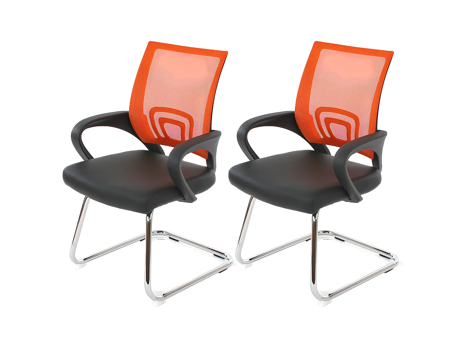 Siège de conférence Afragola (lot de 2),  orange