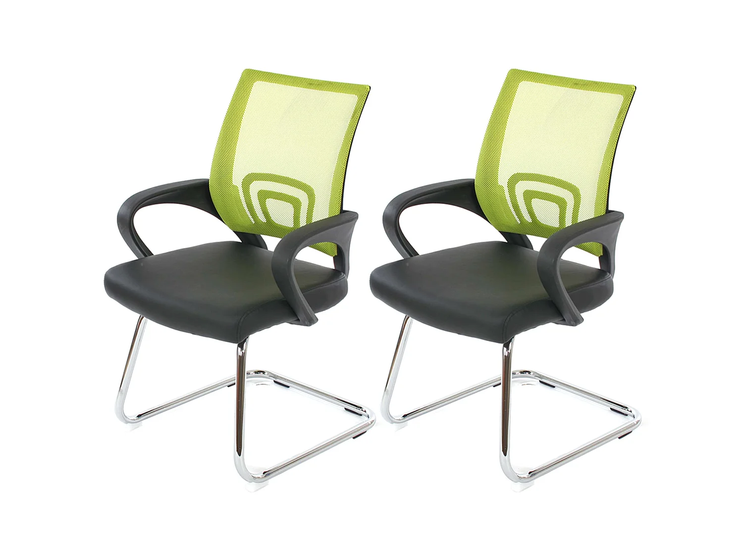Krzesło konferencyjne Afragola (zestaw 2 sztuk),  Zielony
