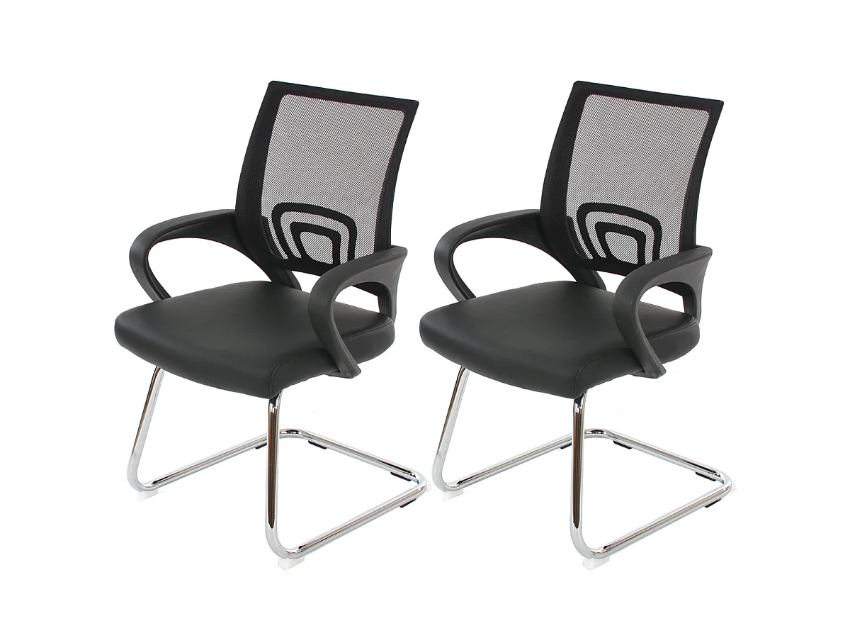 Siège de conférence Afragola (lot de 2),  noir