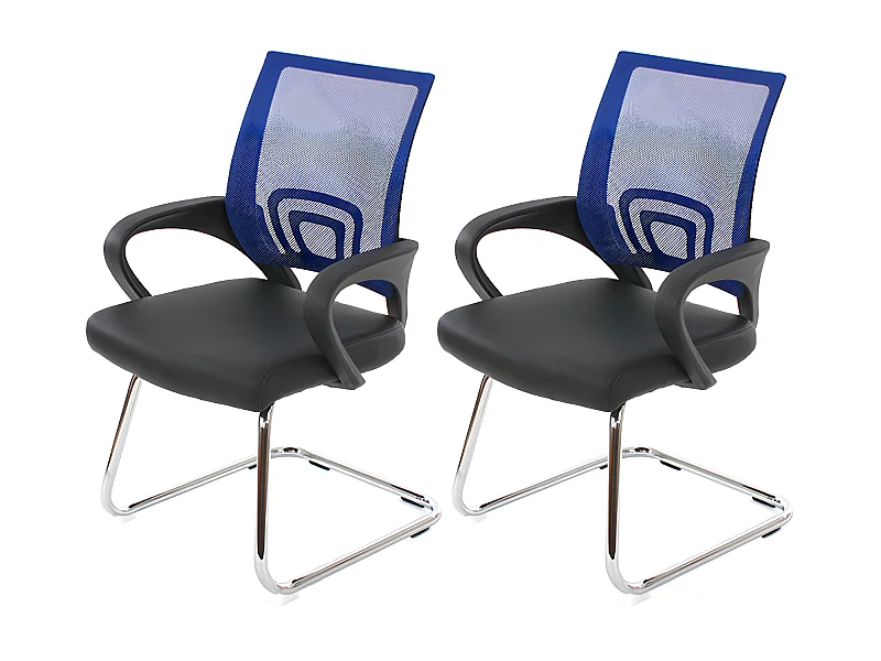 Conferentiestoel Afragola (set van 2),  blauw