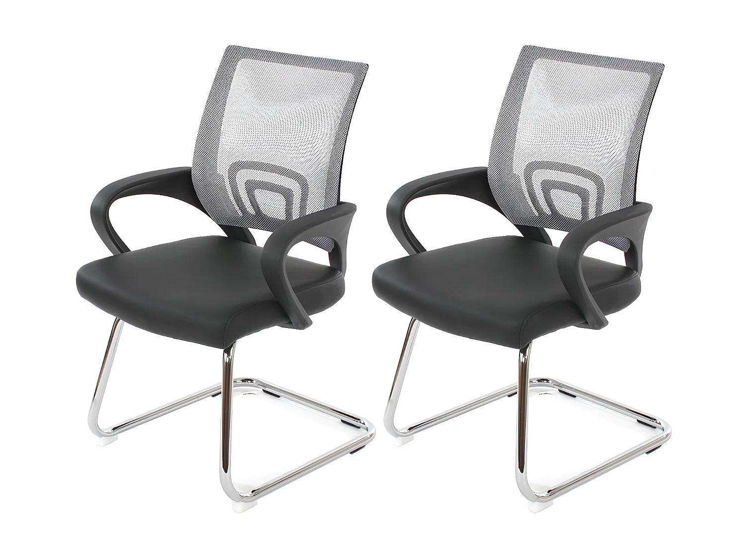 Krzesło konferencyjne Afragola (zestaw 2 sztuk),  szary