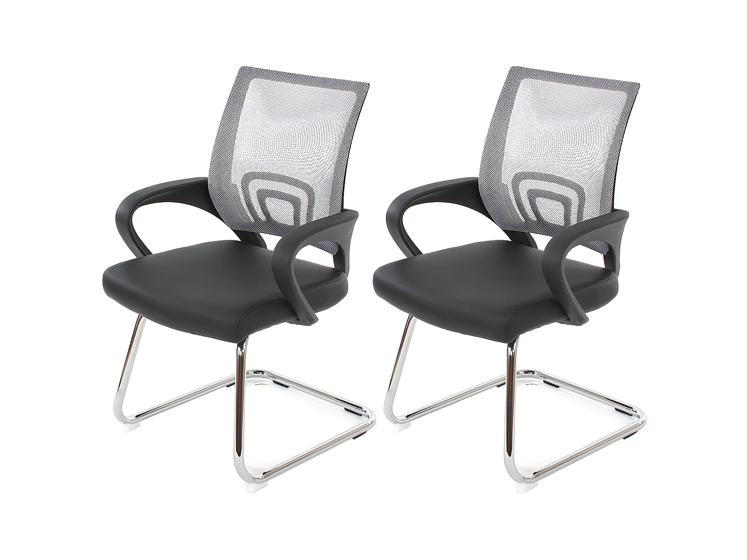 Siège de conférence Afragola (lot de 2),  gris