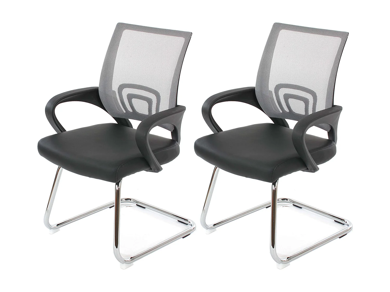 Conferentiestoel Afragola (set van 2),  grijs