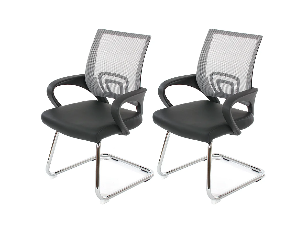 Conferentiestoel Afragola (set van 2),  grijs