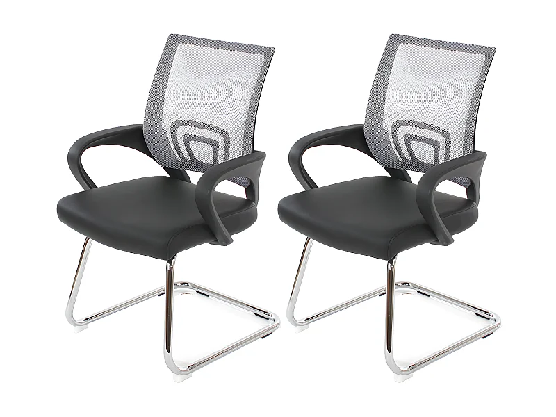 Siège de conférence Afragola (lot de 2),  gris