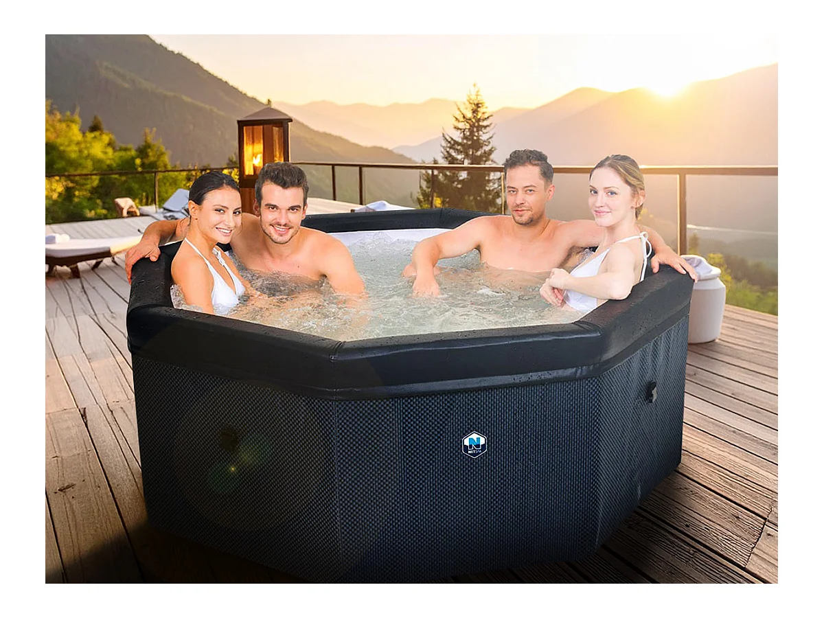 Spa portable semi-rigide Octopus octogonal Bulles 4-6 places - Netspa