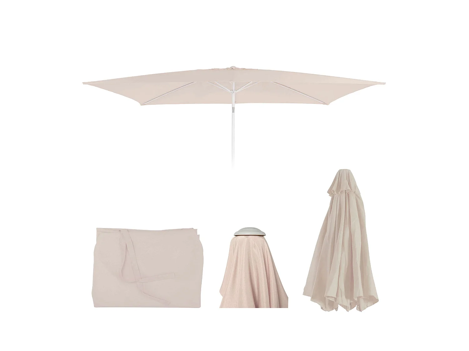 Toile de rechange pour parasol Castellammare,  crème