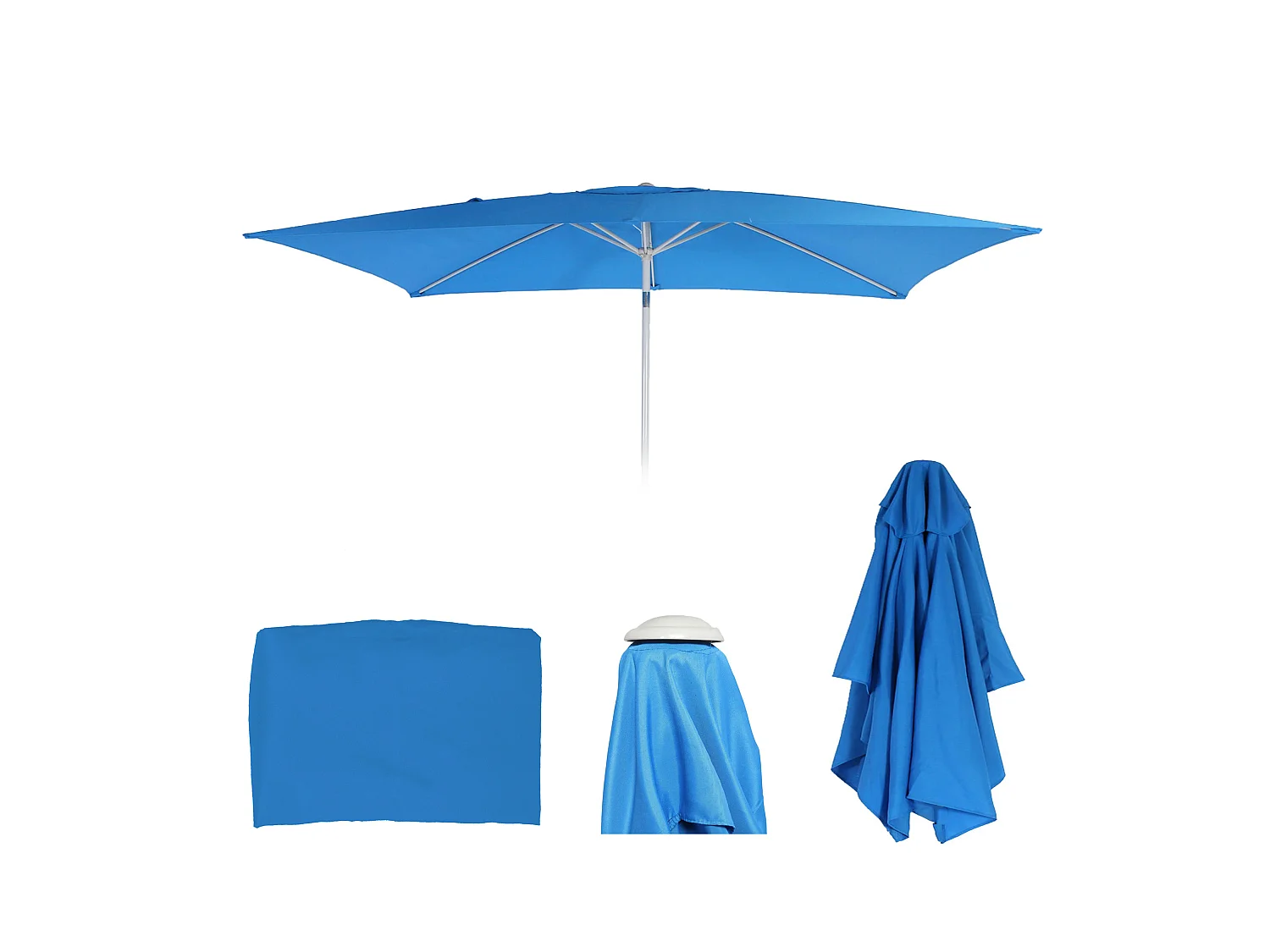 Toile de rechange pour parasol Castellammare,  bleu