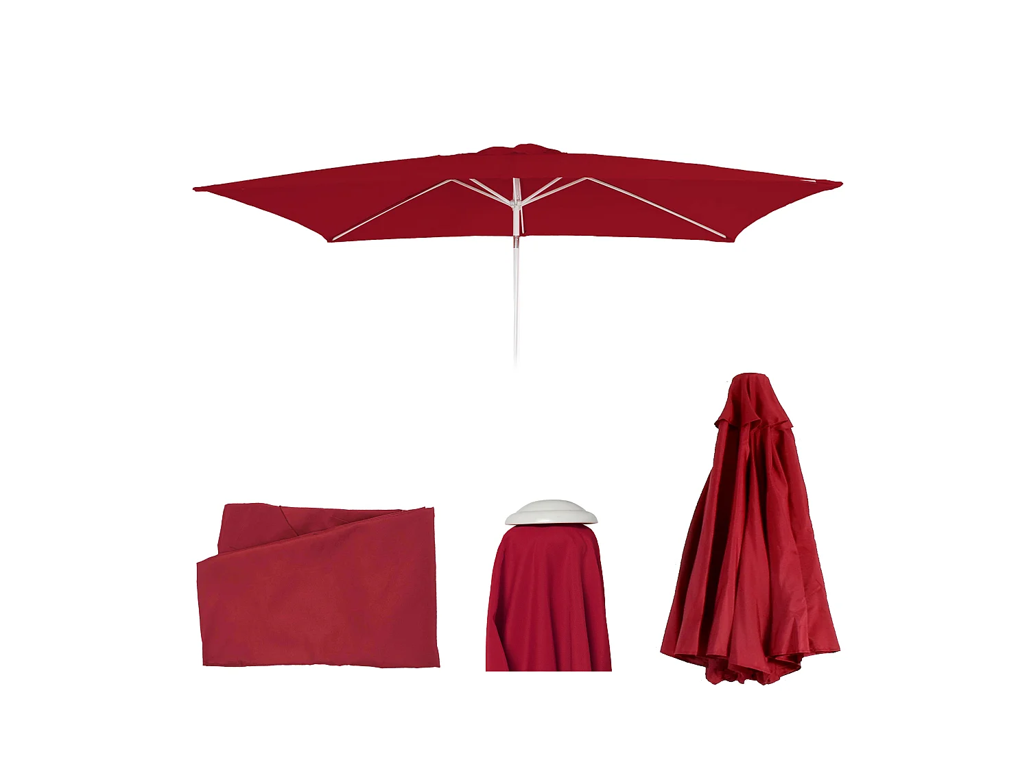 Toile de rechange pour parasol Castellammare,  bordeaux