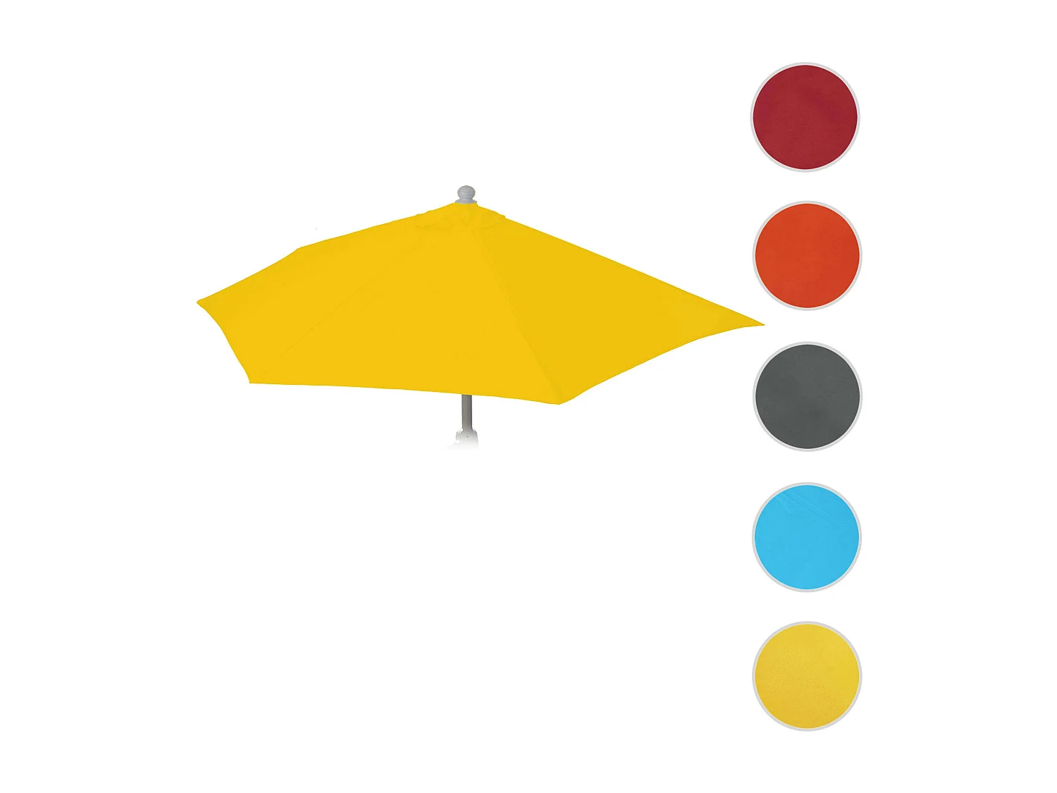 Cobertura para guarda-sol Lorca de meia-volta,  amarelo