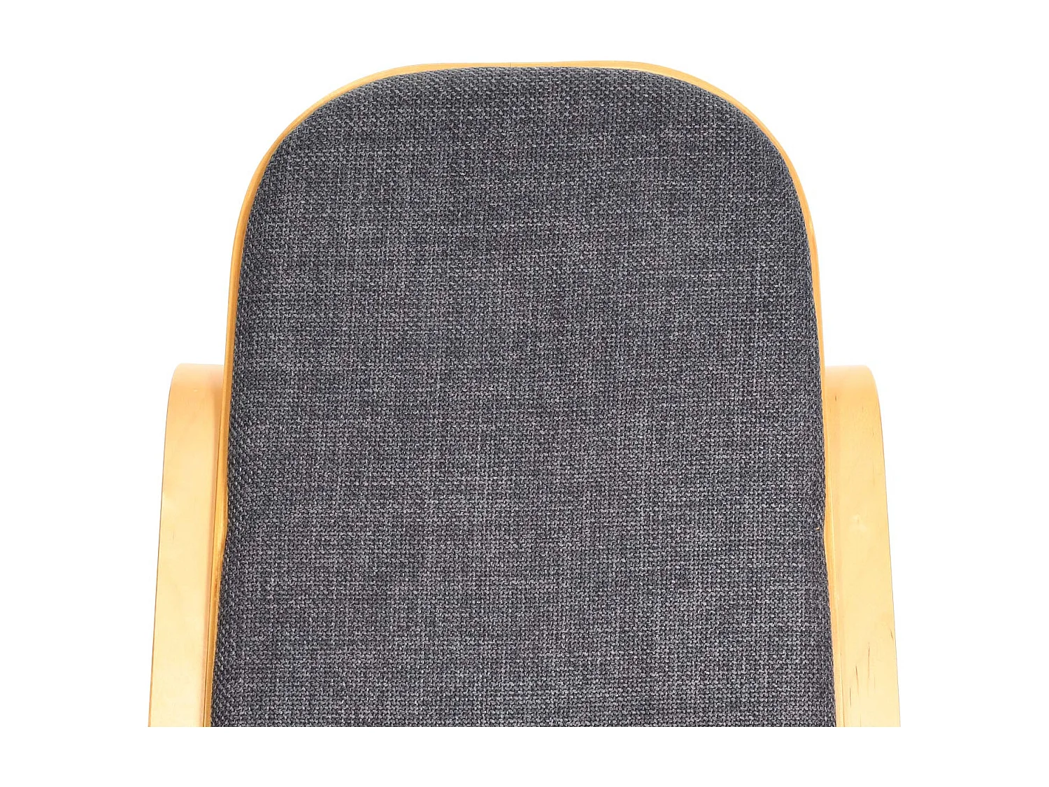 Fauteuil à bascule Gallarate,  aspect chêne, tissu/textile gris anthracite