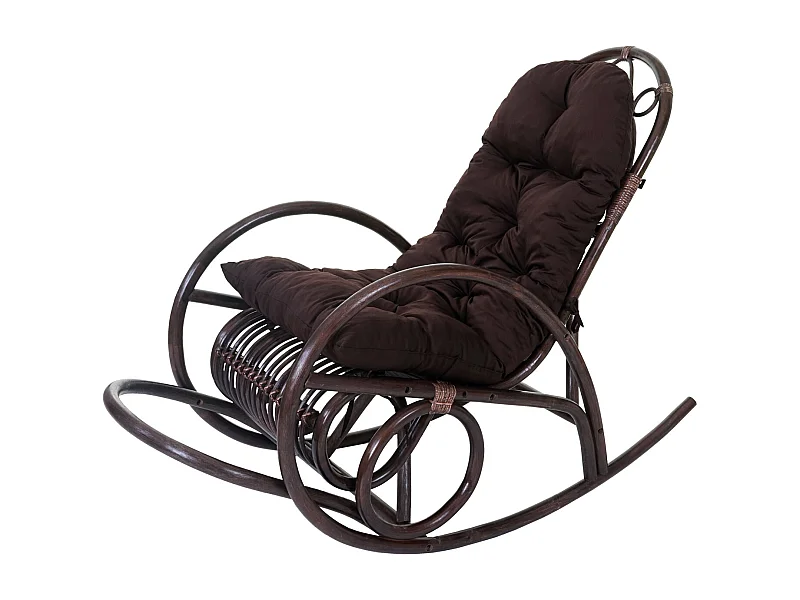 Schommelstoel MCW-C40 Rotan,  bruin kussen