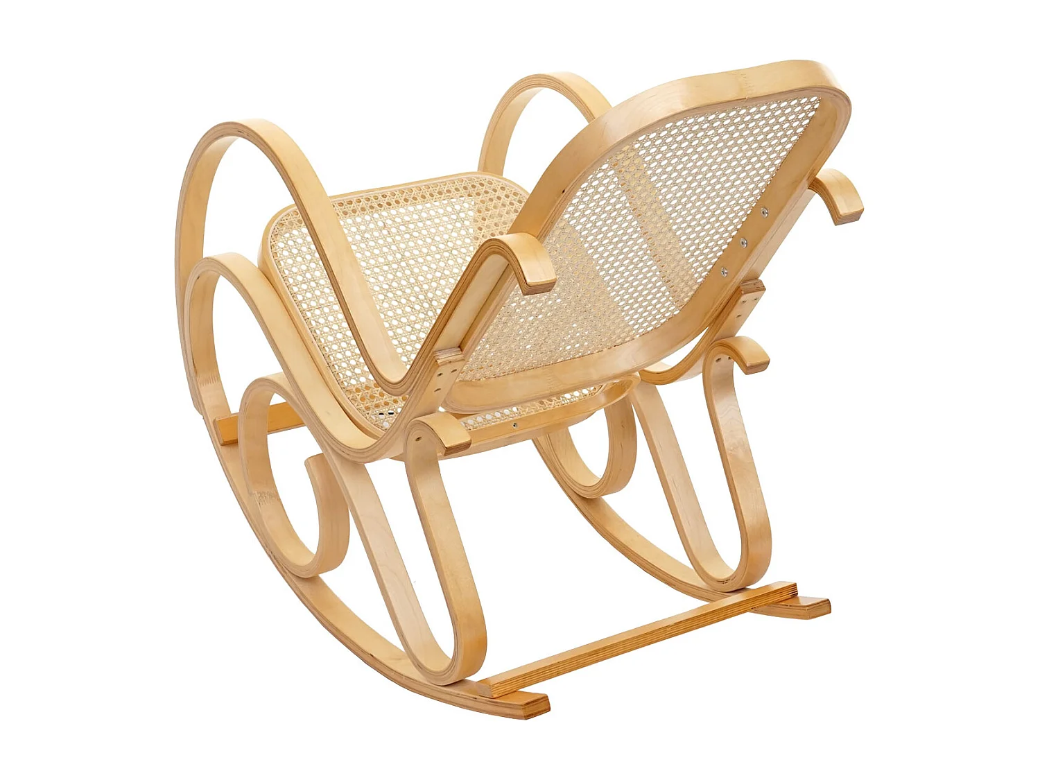 Schommelstoel Gallarate rotan,  eikenlook